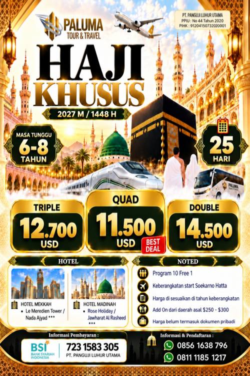 Haji Khusus Hotel Bintang 3 Haji Khusus Hotel Bintang 3
