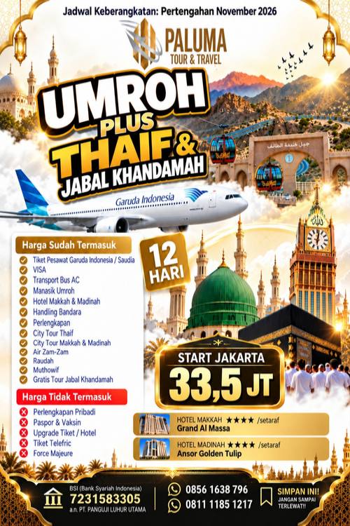 Umroh Plus Thaif November 2026