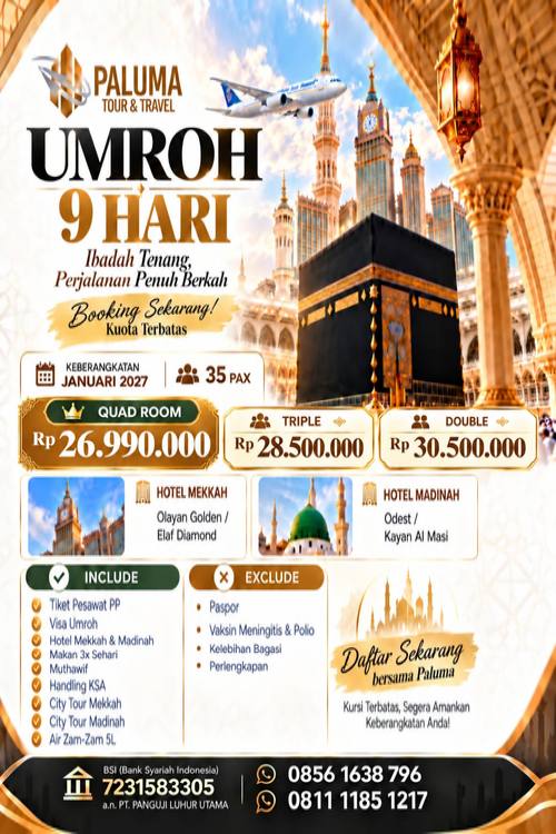 Umroh Reguler Januari 2027